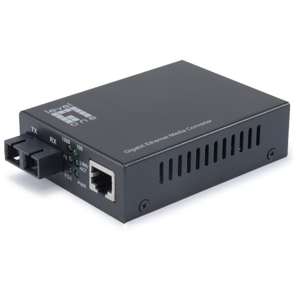 LevelOne RJ45 to SC Gigabit Media Converter, Multi-Mode Fiber, 550m - Afbeelding 2