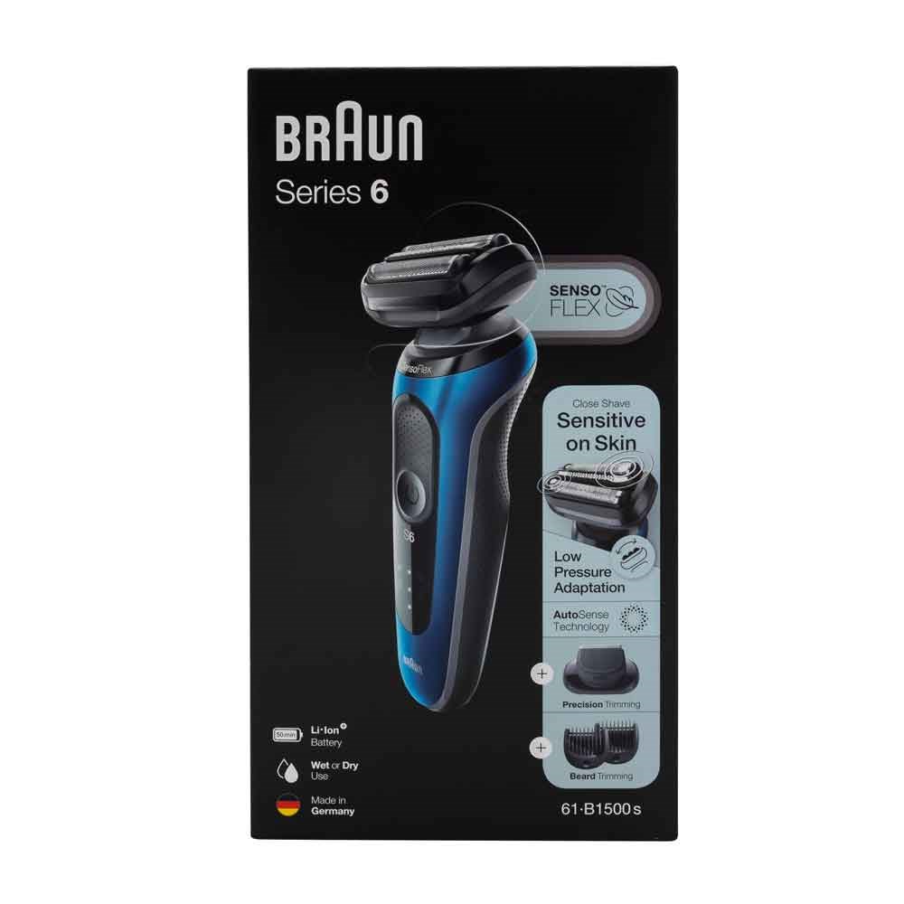 Braun Series 6 61-B1500s Foil shaver Trimmer Blue - Afbeelding 2