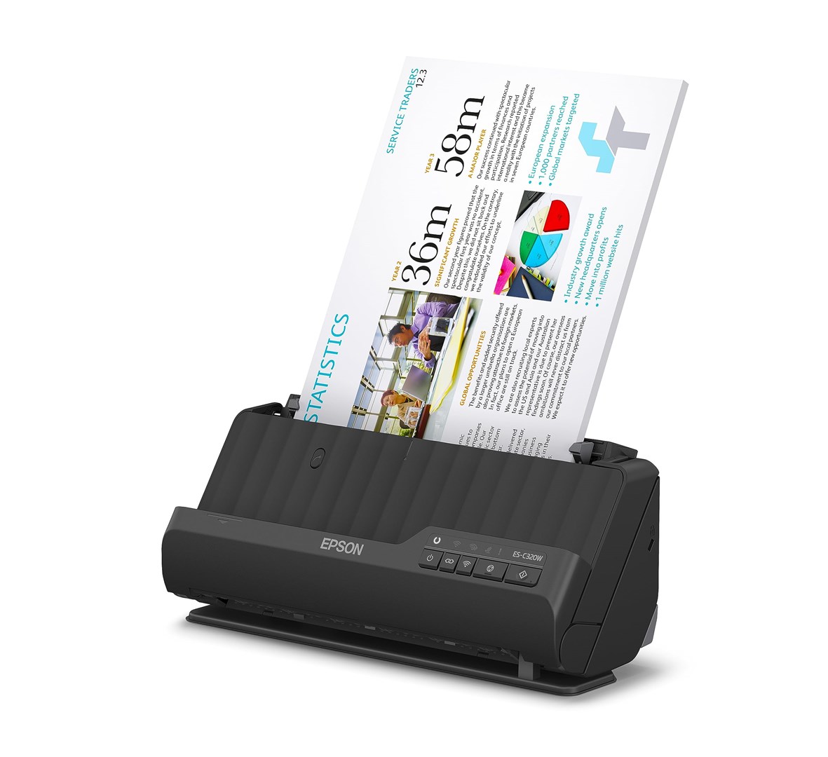 Epson ES-C320W ADF + Sheet-fed scanner 600 x 600 DPI A4 Black - Afbeelding 2