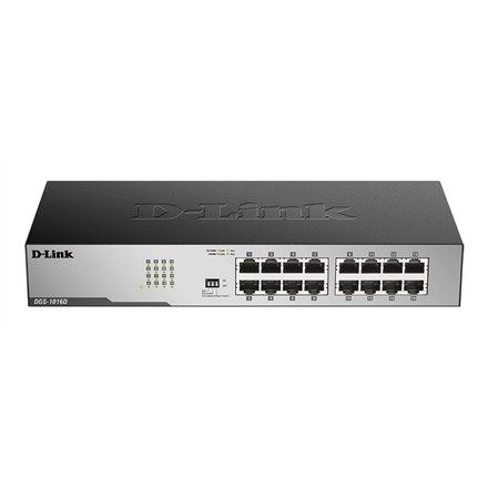 D-Link DGS-1016D/E network switch Unmanaged Black, Metallic - Afbeelding 2