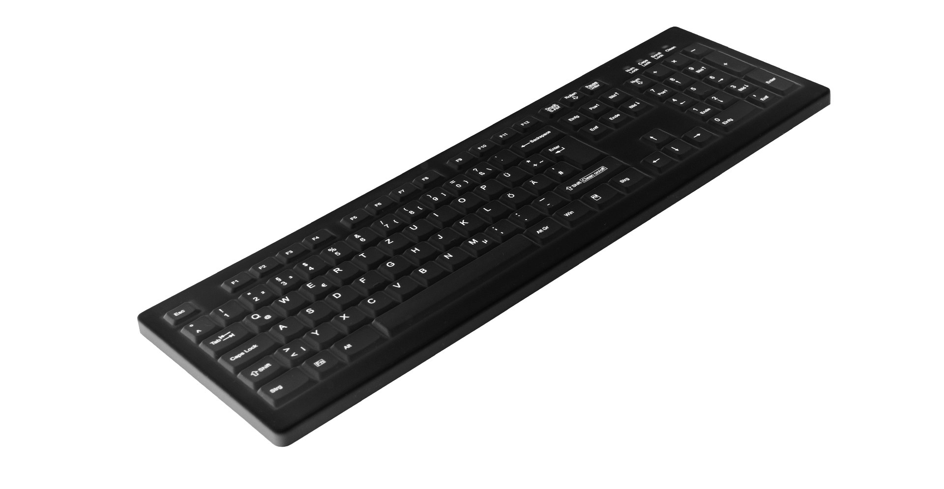 Contour Design Active Key Contour ClassicClean Medical Keyboard Removable Cover Full-Size Wired Black DE C8100 - Afbeelding 2