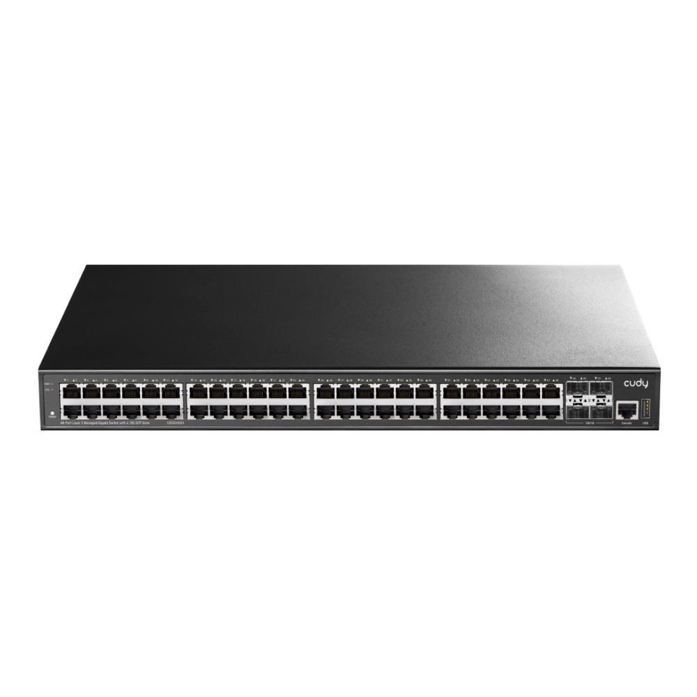 Cudy GS5048S4 network switch Managed L3 Gigabit Ethernet (10/100/1000) Black - Afbeelding 2