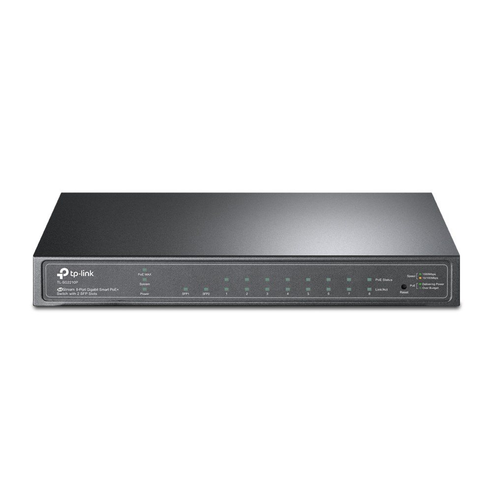 TP-Link JetStream 8-Port Gigabit Smart PoE+ Switch with 2 SFP Slots - Afbeelding 2