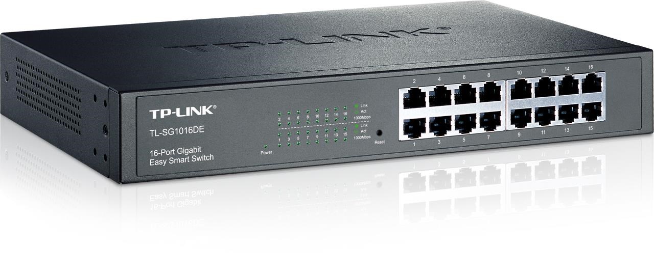 TP-Link TL-SG1016DE network switch Managed L2 Gigabit Ethernet (10/100/1000) Black - Afbeelding 2