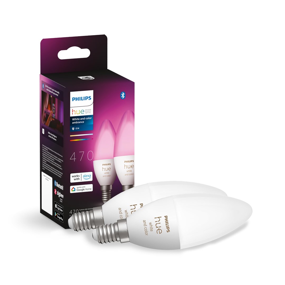 Philips Hue White and colour ambience Candle - E14 smart bulb - (2-pack) - Afbeelding 2