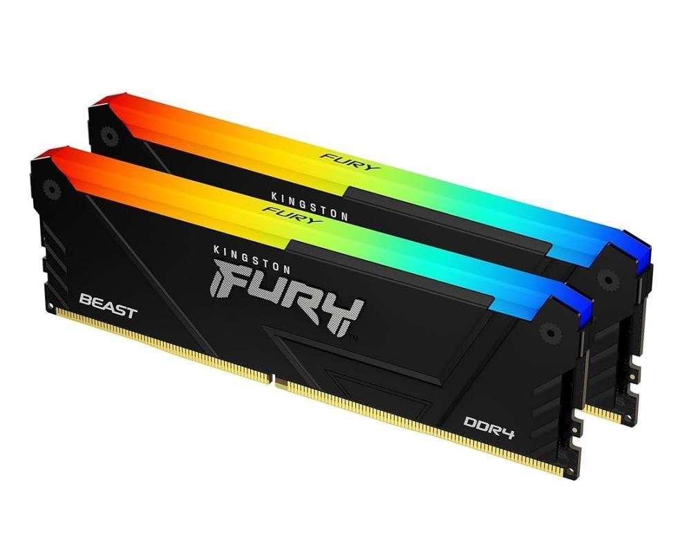 Kingston Technology FURY Beast 64GB 3200MT/s DDR4 CL16 DIMM (Kit of 2) RGB - Afbeelding 2