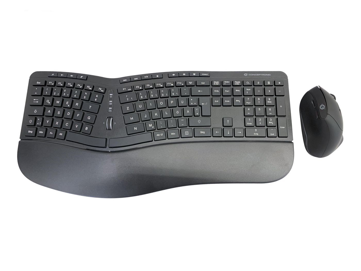 Conceptronic ORAZIO ERGO Wireless Ergonomic Keyboard & Mouse Kit, German layout - Afbeelding 2