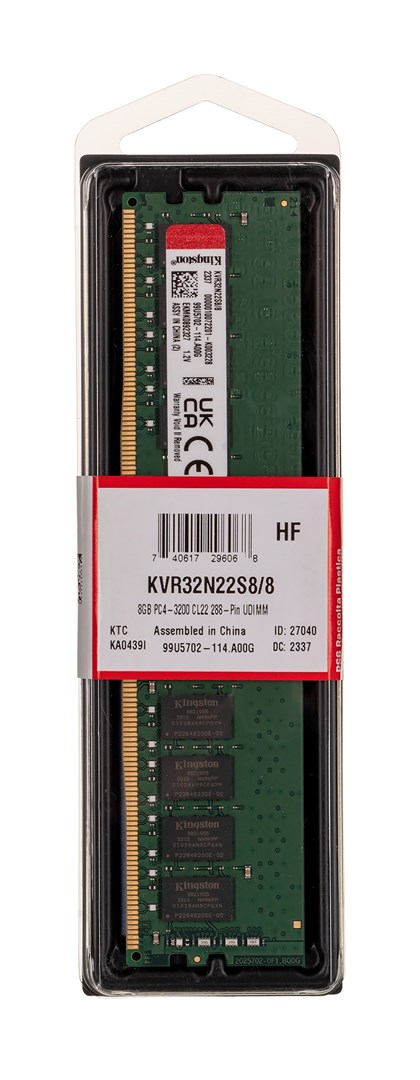 Kingston Technology ValueRAM KVR32N22S8/8 memory module 8 GB 1 x 8 GB DDR4 3200 MHz - Afbeelding 4