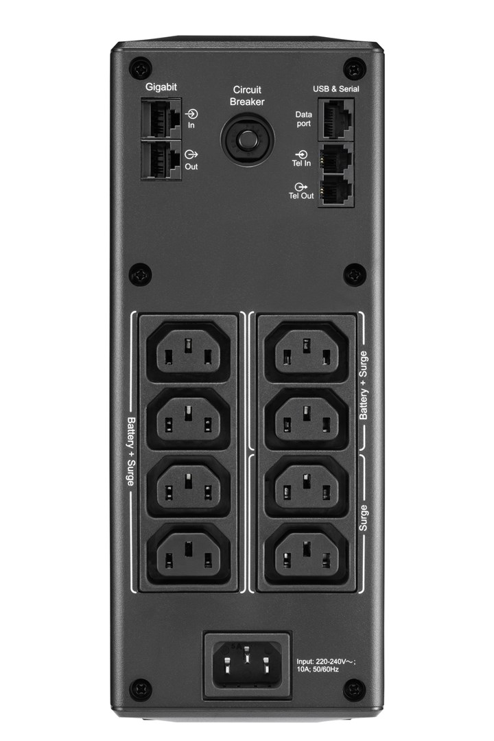 APC Back-UPS Pro, 1600VA/960W, Tower, 230V, 8x IEC C13 outlets, AVR, LCD, User Replaceable Battery - Afbeelding 3