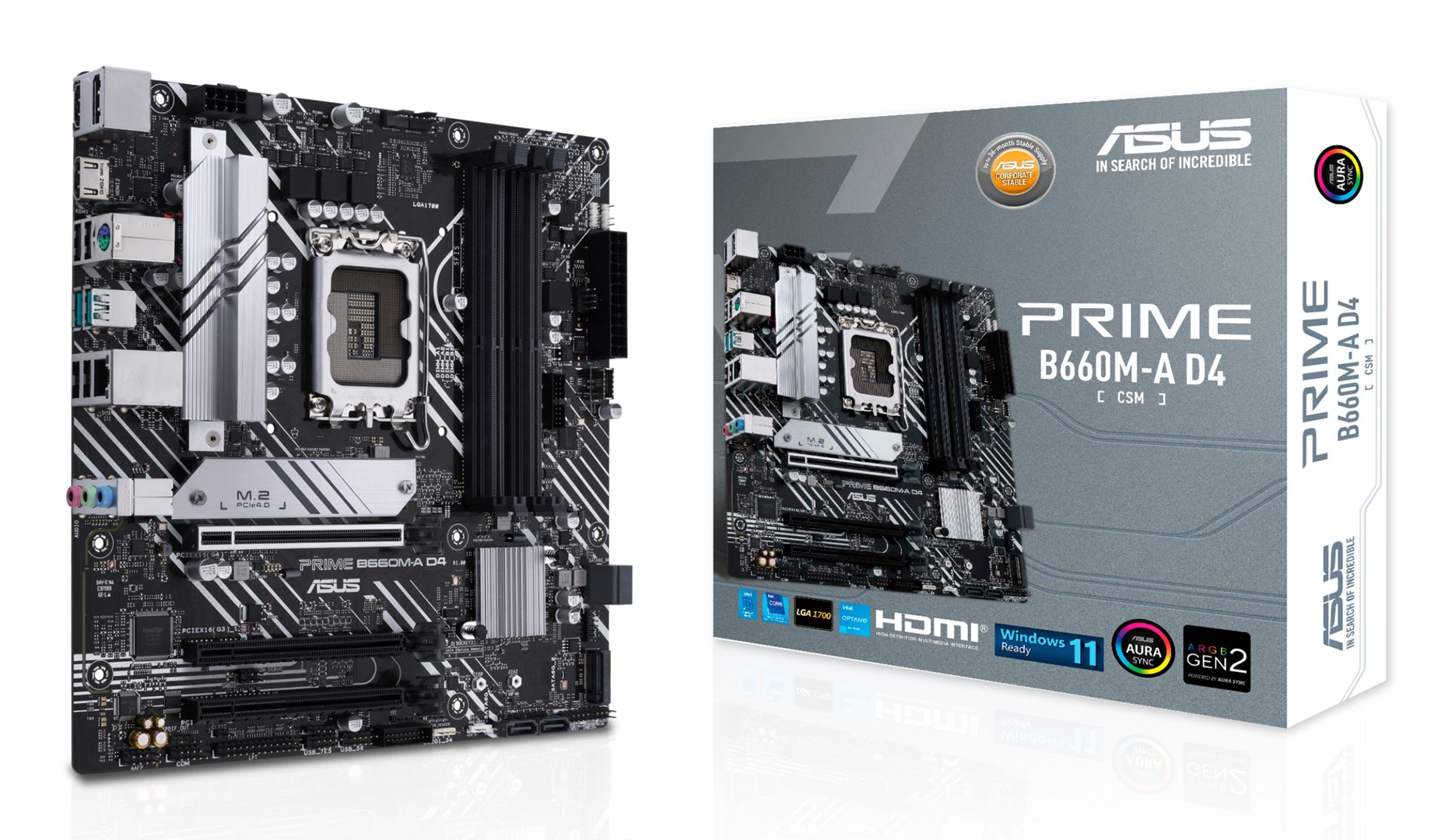 ASUS PRIME B660M-A D4-CSM Intel B660 LGA 1700 micro ATX