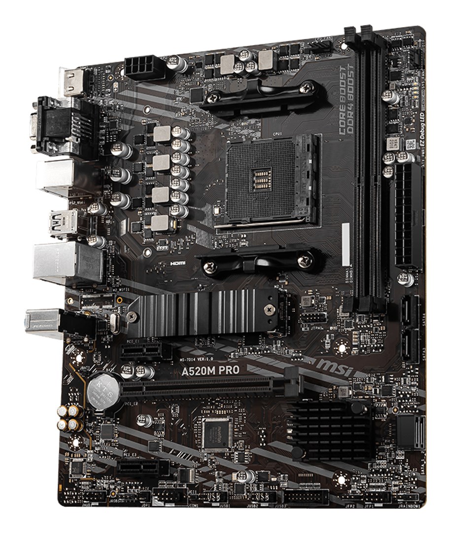 MSI A520M PRO motherboard AMD A520 Socket AM4 micro ATX - Afbeelding 3