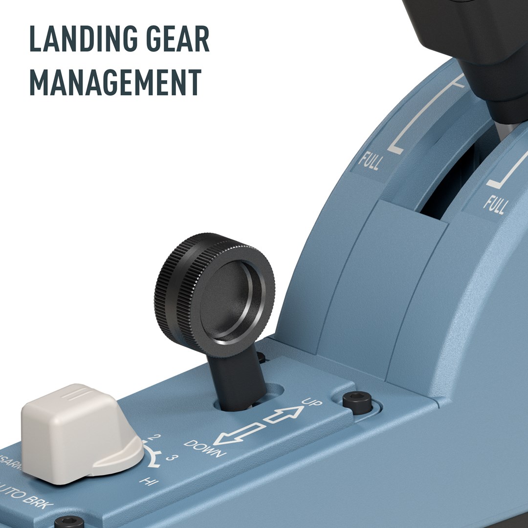 Thrustmaster TCA Quadrant Add-On Airbus Edition Blue Flight Sim Analogue / Digital PC - Afbeelding 9