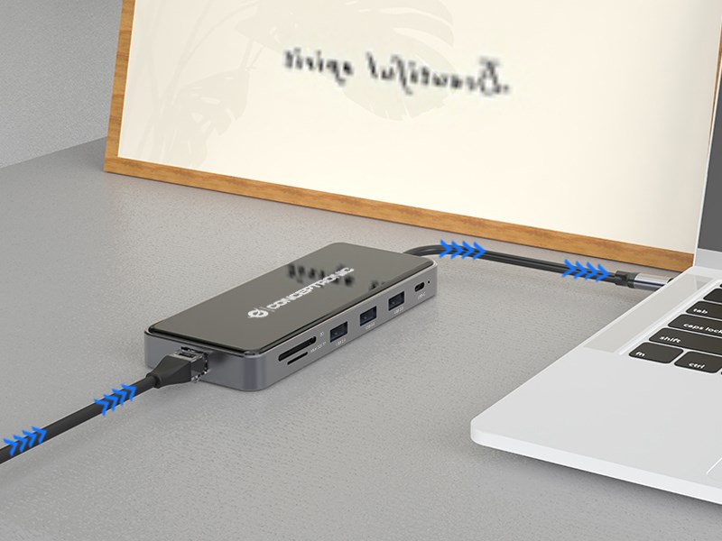 Conceptronic DONN14G laptop dock/port replicator Wired USB 3.2 Gen 1 (3.1 Gen 1) Type-C Grey - Afbeelding 9