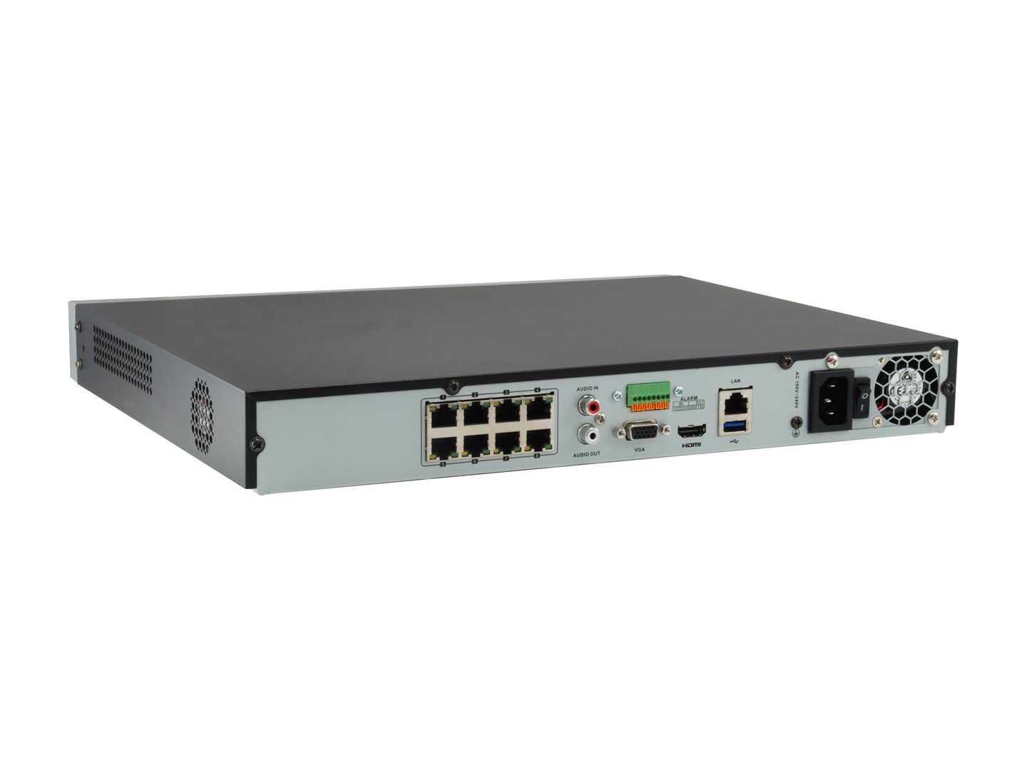 LevelOne GEMINI 8-Channel PoE Network Video Recorder, 8 PoE Outputs, H.265 - Afbeelding 2