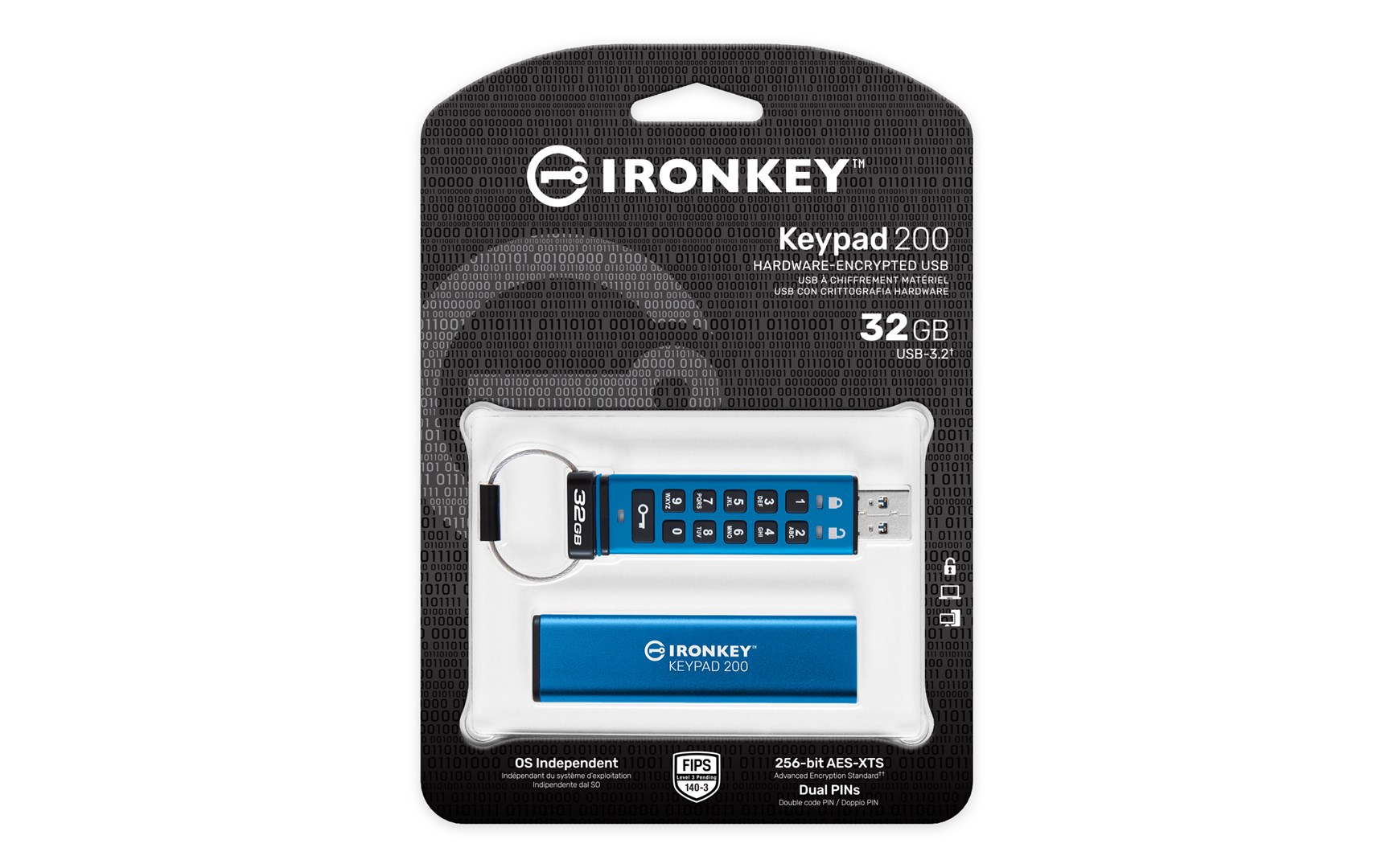 Kingston Technology IronKey 32GB Keypad 200, FIPS 140-3 Lvl 3 AES-256 Hardware Encrypted - Afbeelding 4