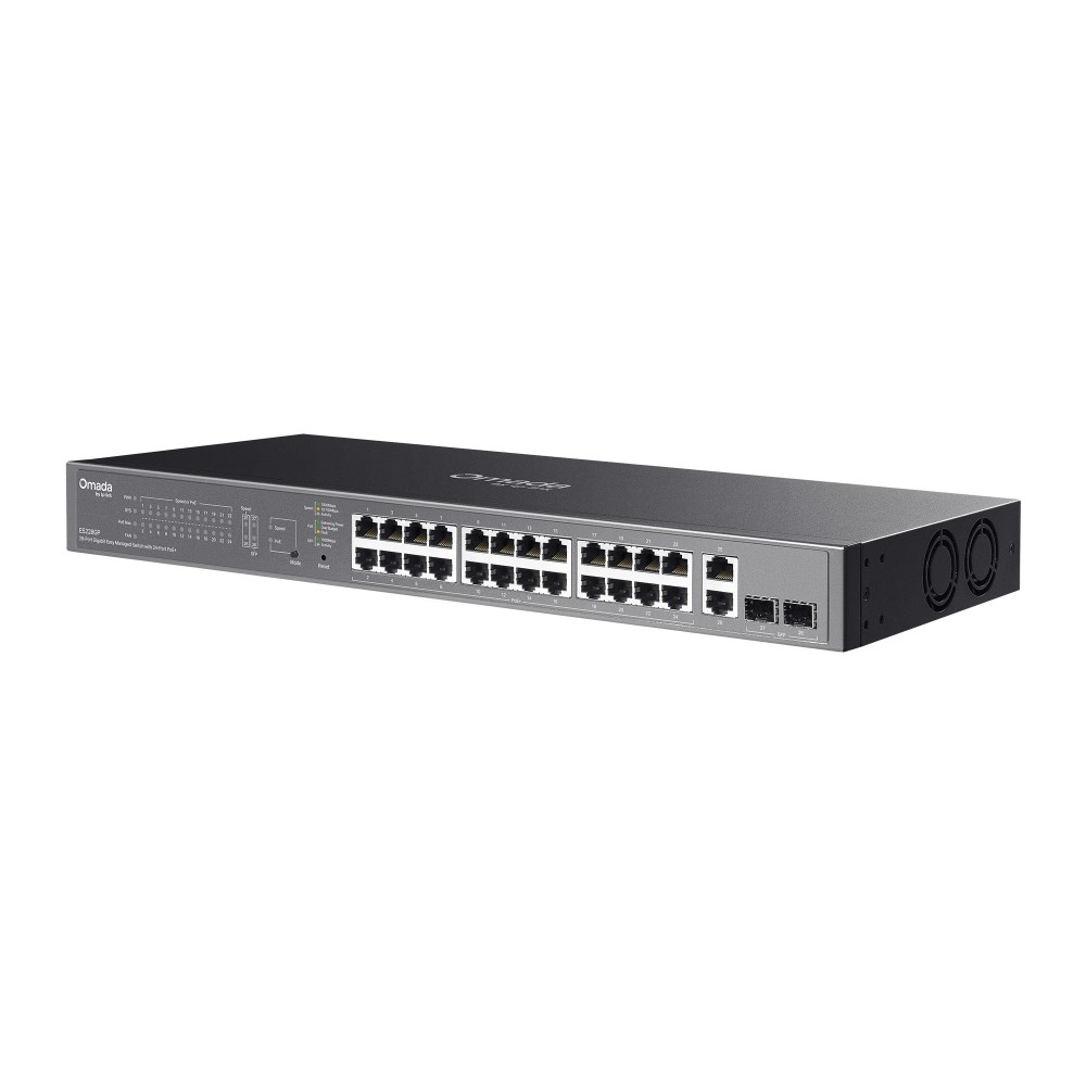 TP-Link ES228GP network switch Managed L2 Gigabit Ethernet (10/100/1000) Power over Ethernet (PoE) Black - Afbeelding 3