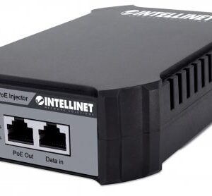 Intellinet Gigabit PoE++ Injector, One 95 W Port, IEEE 802.3bt (4PPoE) Compliant, Plastic Housing, Wall-mount Option