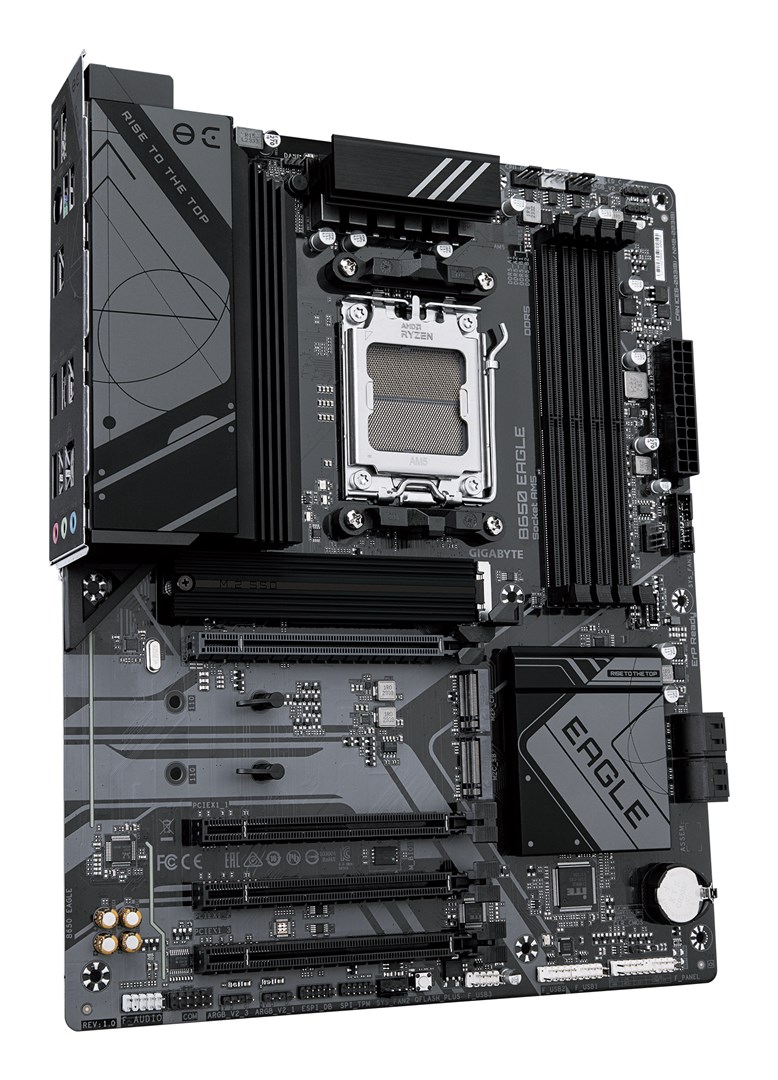 GIGABYTE B650 EAGLE Motherboard - AMD Ryzen 9000 Series CPUs, 12+2+2 Phases VRM, up to 7600MHz DDR5 (OC), 1xPCIe 5.0 + 2xPCIe 4.0 M.2, GbE LAN, USB 3.2 Gen 2 - Afbeelding 3