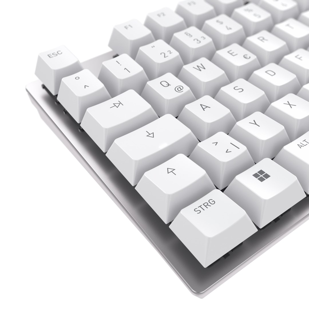 CHERRY KC 200 MX keyboard Universal USB QWERTZ German Silver, White - Afbeelding 6