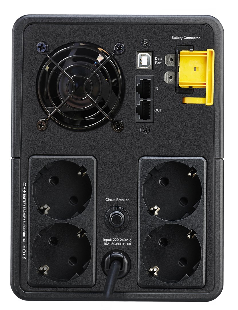 APC Back-UPS, 2200VA, Tower, 230V, 4x CEE 7/7 Schuko outlets, AVR - Afbeelding 2