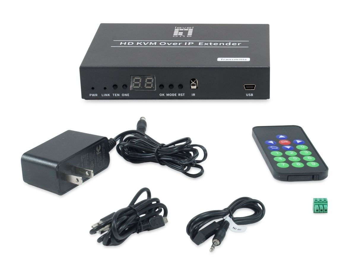 LevelOne HVE-6701T AV extender AV transmitter Black - Afbeelding 3