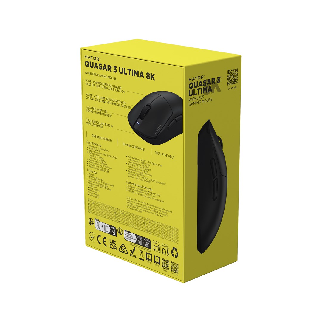 HATOR Quasar 3 Ultima 8K Wireless, Black - Afbeelding 8
