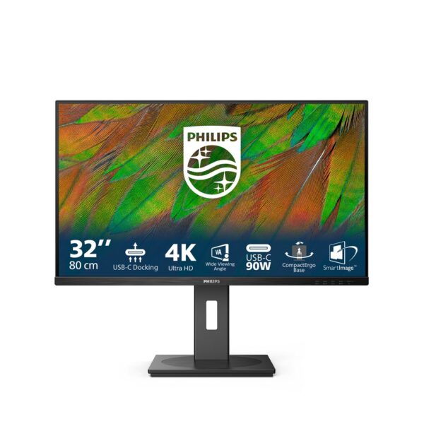 Philips 3000 series 32B1U3900/00 computer monitor 80 cm (31.5") 3840 x 2160 pixels 4K Ultra HD LCD Black