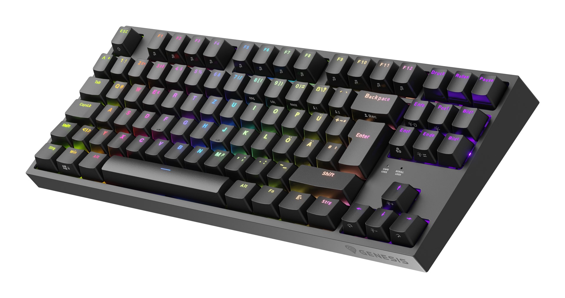 GENESIS Thor 404 TKL keyboard Gaming USB QWERTZ German Black - Afbeelding 8