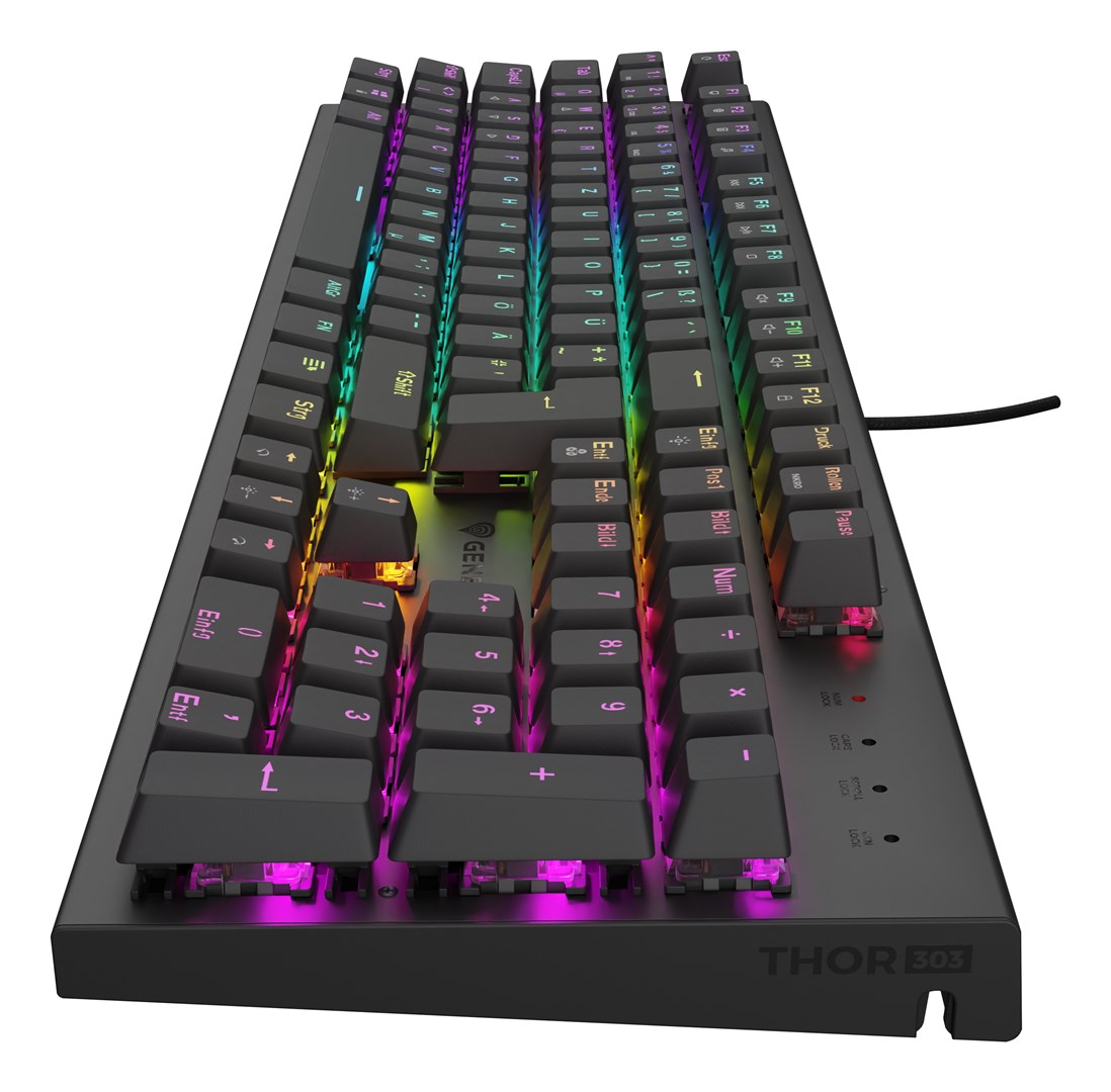 GENESIS Thor 303 keyboard Gaming USB QWERTZ German Black - Afbeelding 3