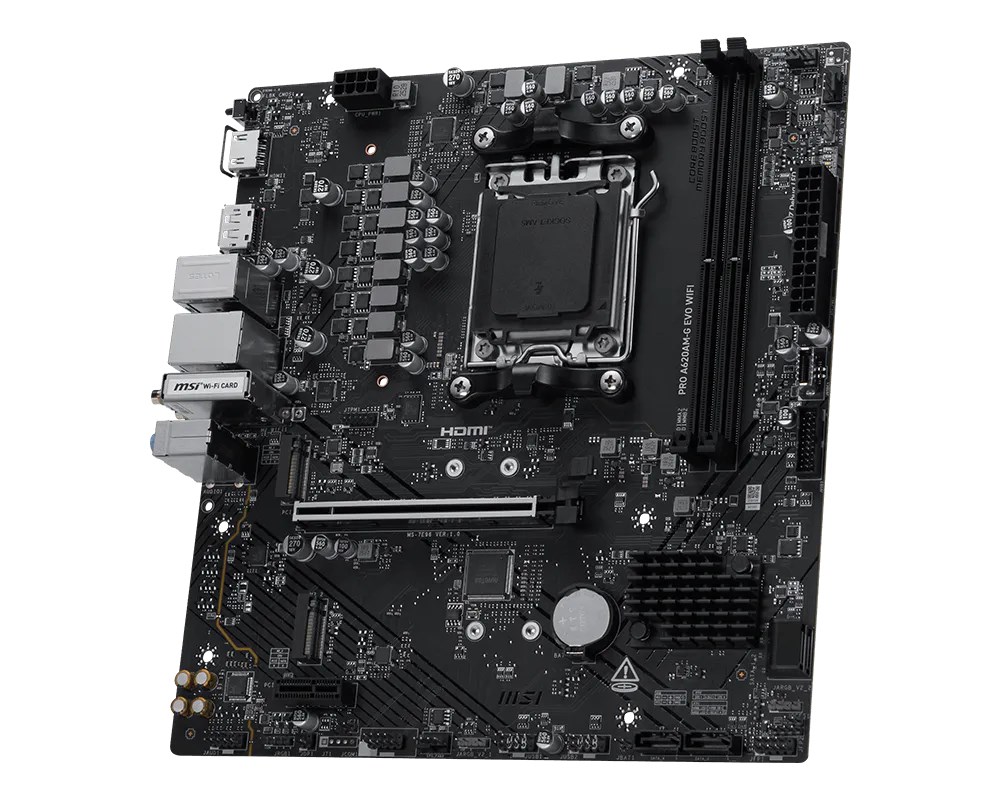MSI Pro A620AM-G EVO WIFI AMD A620A Socket AM5 micro ATX - Afbeelding 4