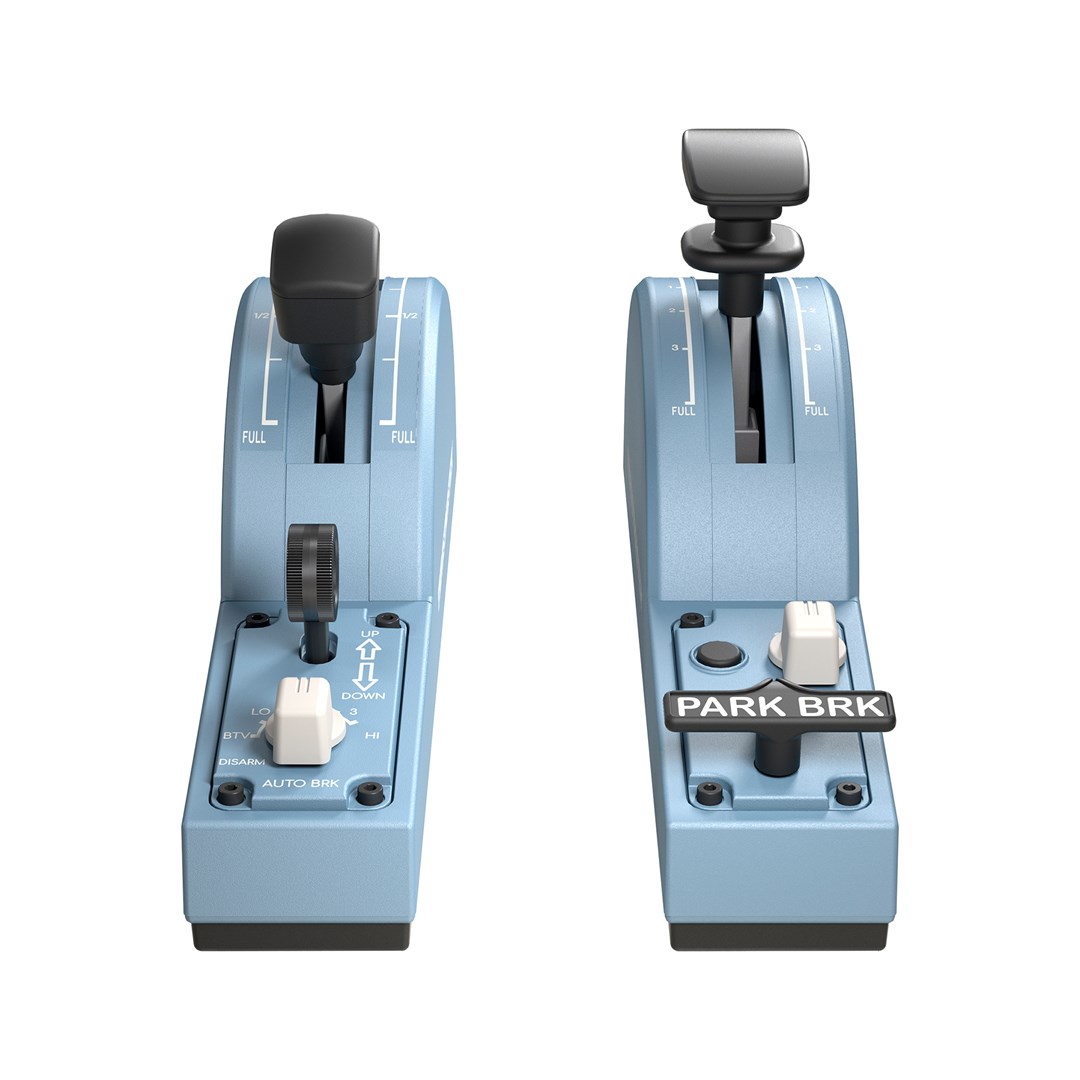 Thrustmaster TCA Quadrant Add-On Airbus Edition Blue Flight Sim Analogue / Digital PC - Afbeelding 3