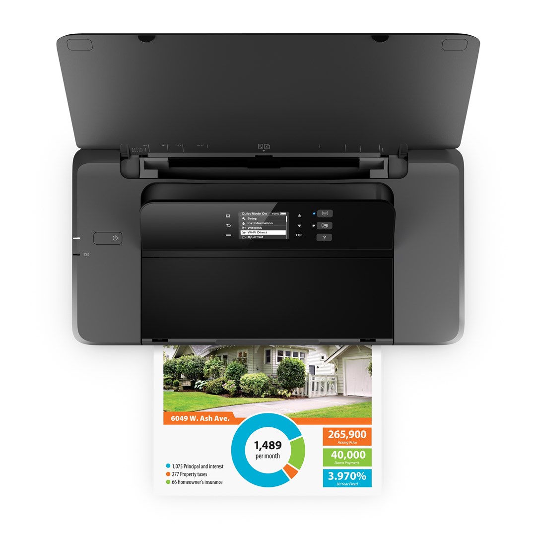 HP Officejet 200 Mobile Printer, Print, Front-facing USB printing - Afbeelding 8