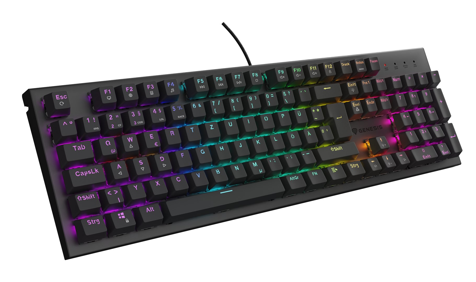 GENESIS Thor 303 keyboard Gaming USB QWERTZ German Black