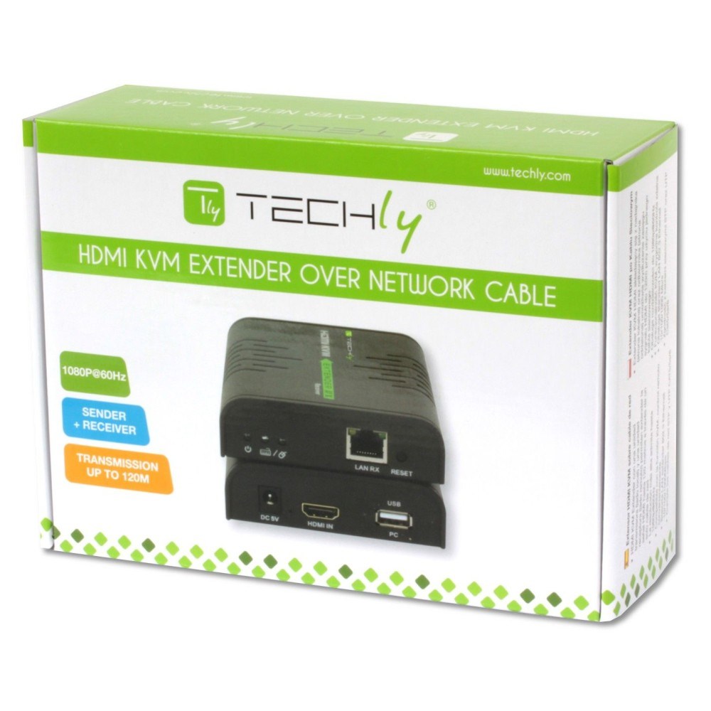 Techly IDATA HDMI-KVM2 KVM extender Transmitter & receiver - Afbeelding 3