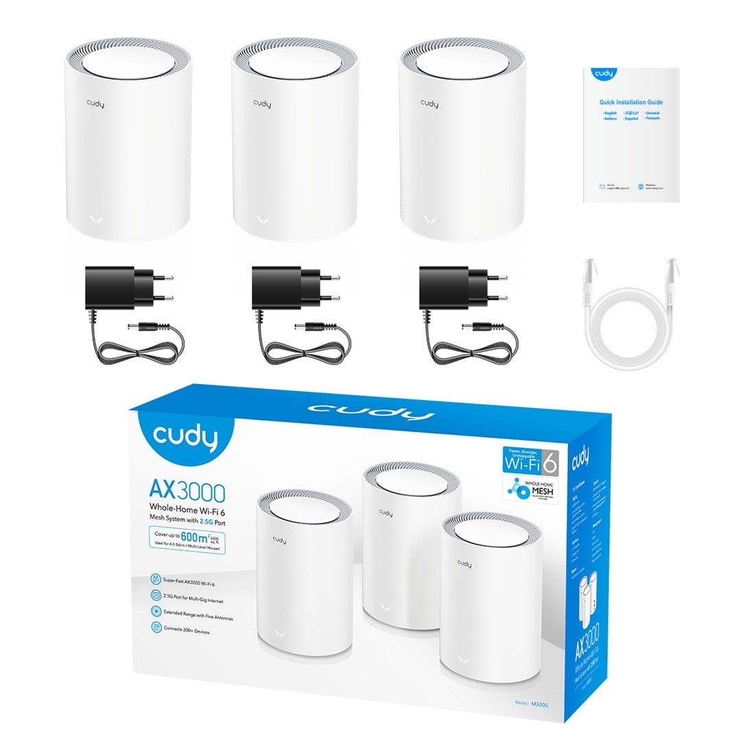 Cudy AX3000 Wi-Fi 6 Mesh 2.5G Solution - Afbeelding 3