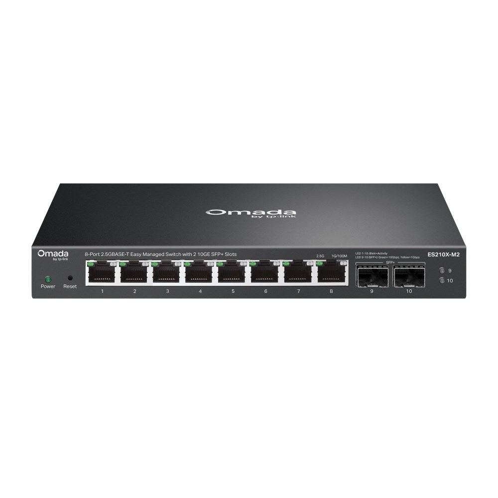 TP-Link ES210X-M2 network switch Managed 2.5G Ethernet (100/1000/2500) Desktop/Wall-Mounting Black