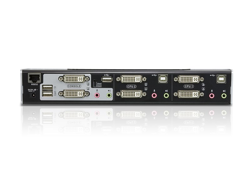 ATEN 2-Port USB DVI Dual-View KVM Switch with Audio & USB 2.0 Hub (KVM cables included) - Afbeelding 3