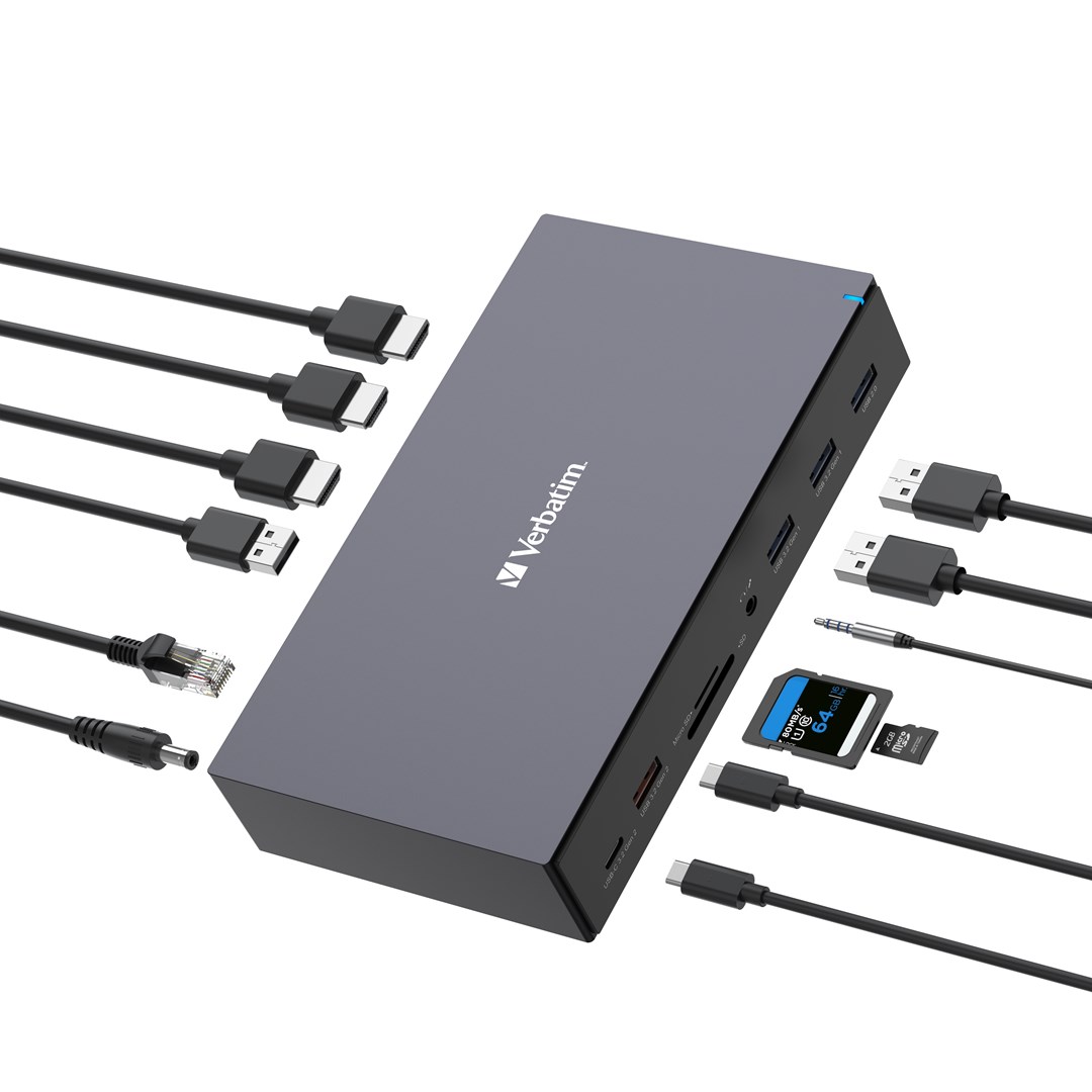 Verbatim CDS-17 Wired USB 3.2 Gen 1 (3.1 Gen 1) Type-C Black, Grey - Afbeelding 9
