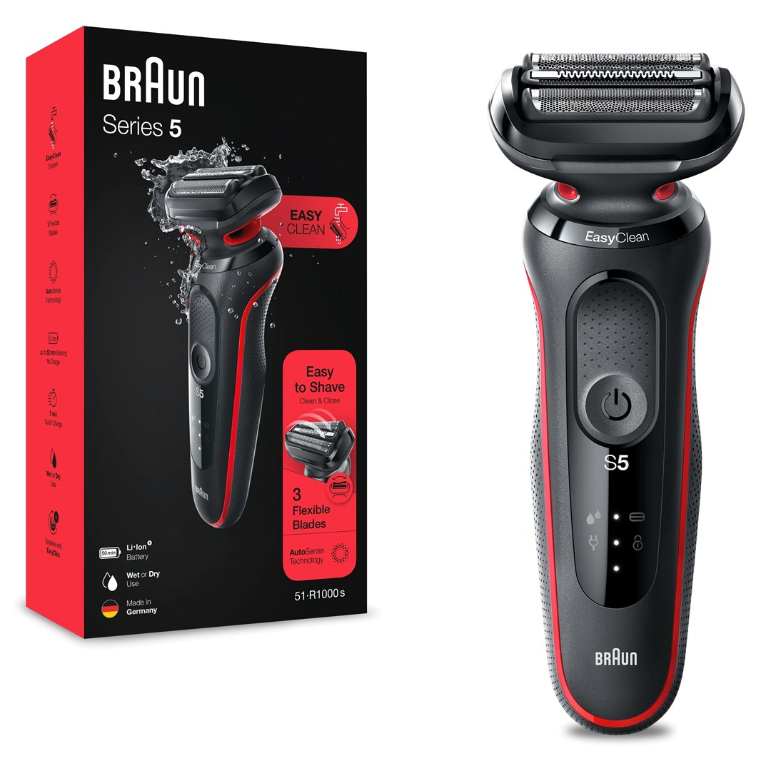 Braun Series 5 50-R1000s Foil shaver Black, Red