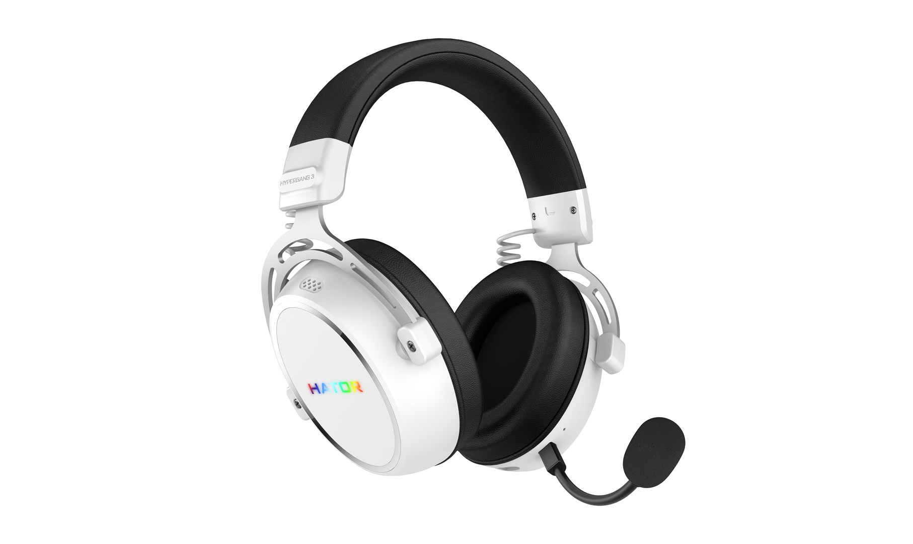 HATOR Hypergang 3 Wireless Headset Head-band Gaming USB Type-C / USB Type-A Bluetooth White - Afbeelding 2