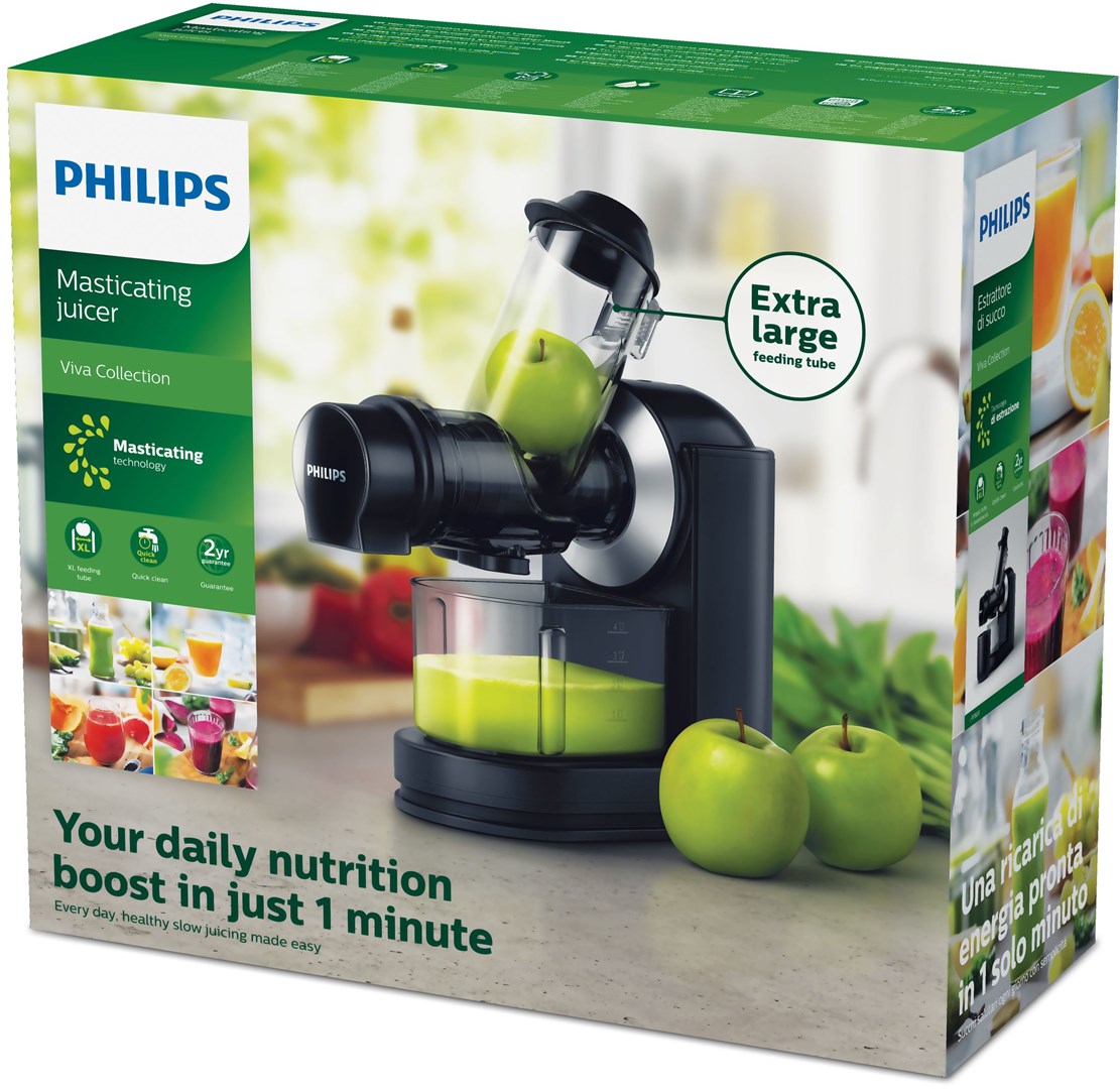 Philips Viva Collection HR1889/70 juice maker Centrifugal juicer 150 W Black, Silver - Afbeelding 3