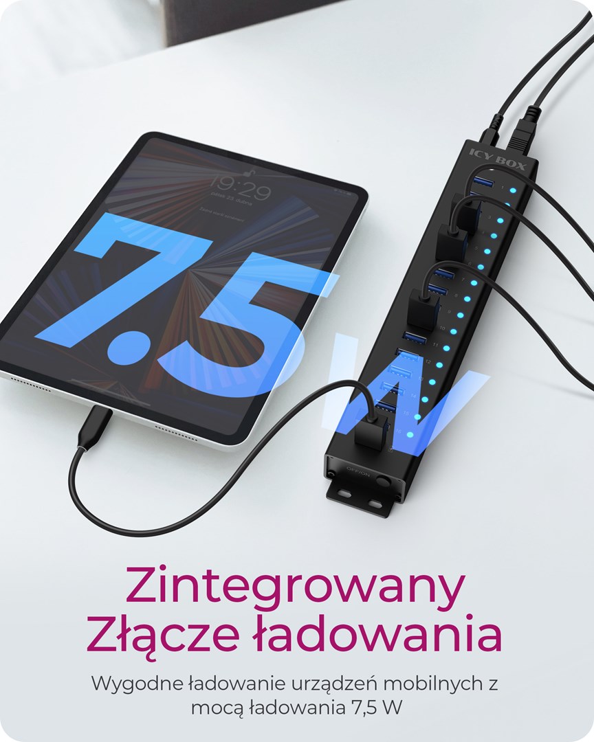 ICY BOX 17-Port Hub with USB 3.2 Gen 1 Type-A interface - Afbeelding 7