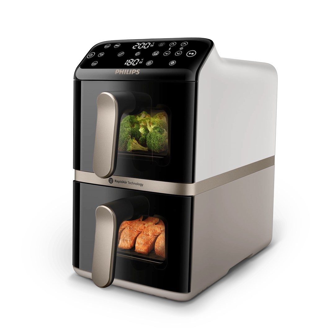 Philips 4000 series NA462/80 fryer Double 10 L Stand-alone 2750 W Hot air fryer Black, Gold, Grey - Afbeelding 7