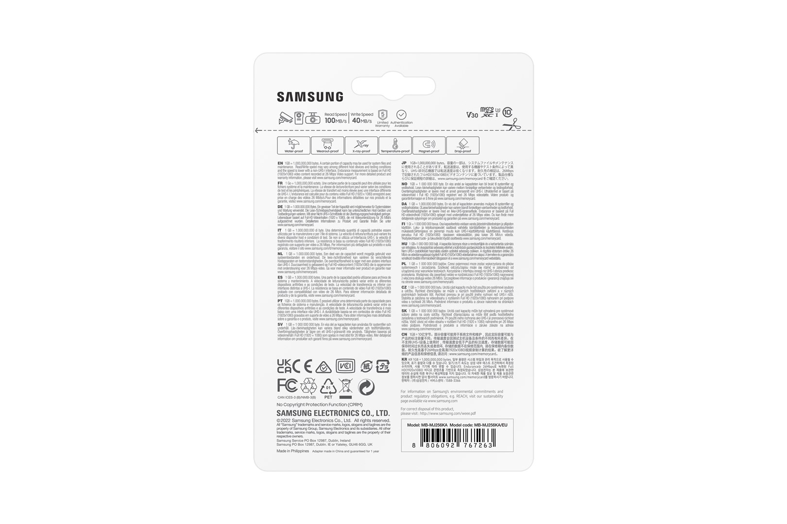 Samsung MB-MJ256K 256 GB MicroSDXC UHS-I Class 10 - Afbeelding 10