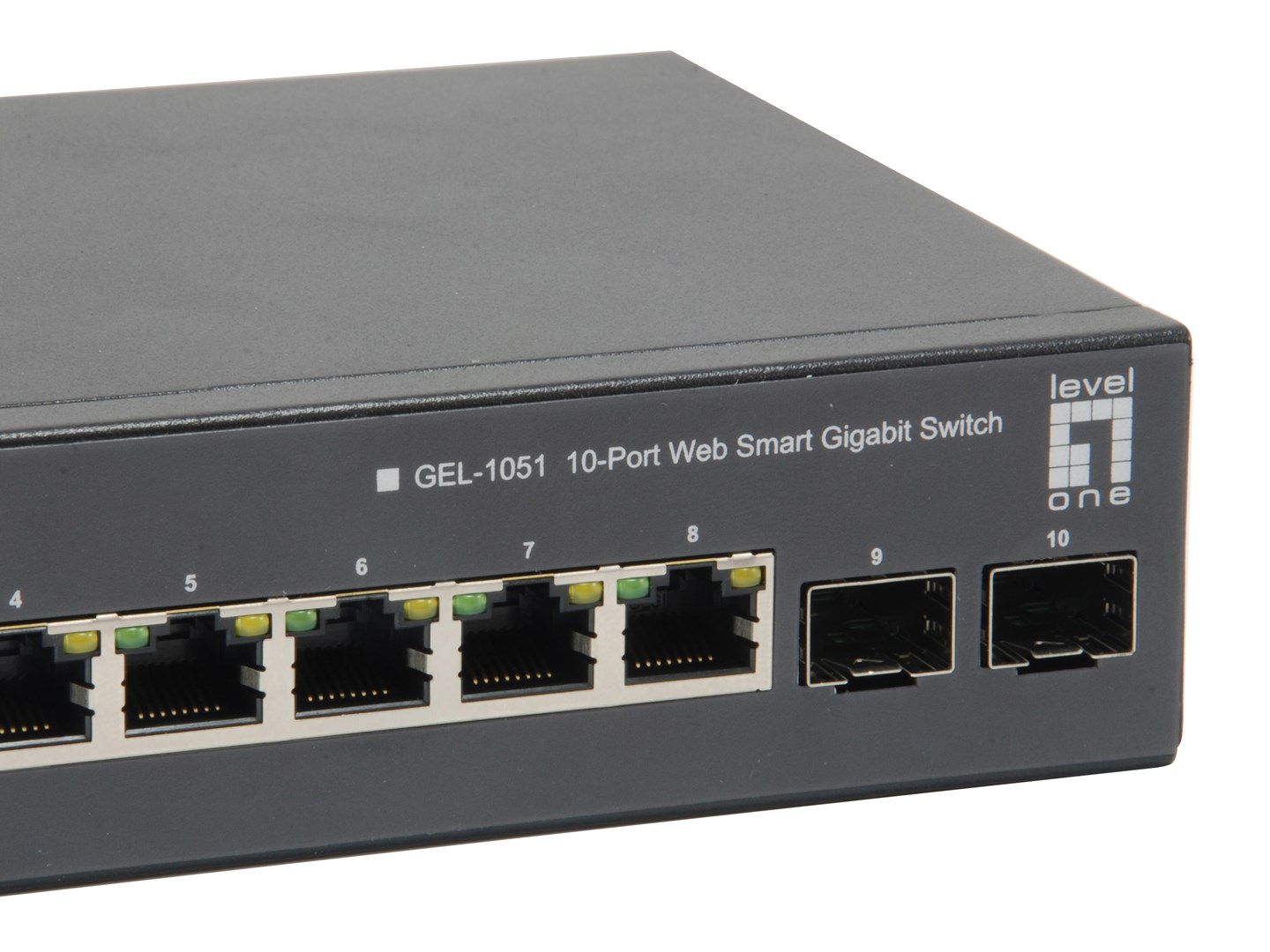 LevelOne 10-Port Web Smart Gigabit PoE Switch, 8 PoE Outputs, 2 x Gigabit SFP, 70W - Afbeelding 5