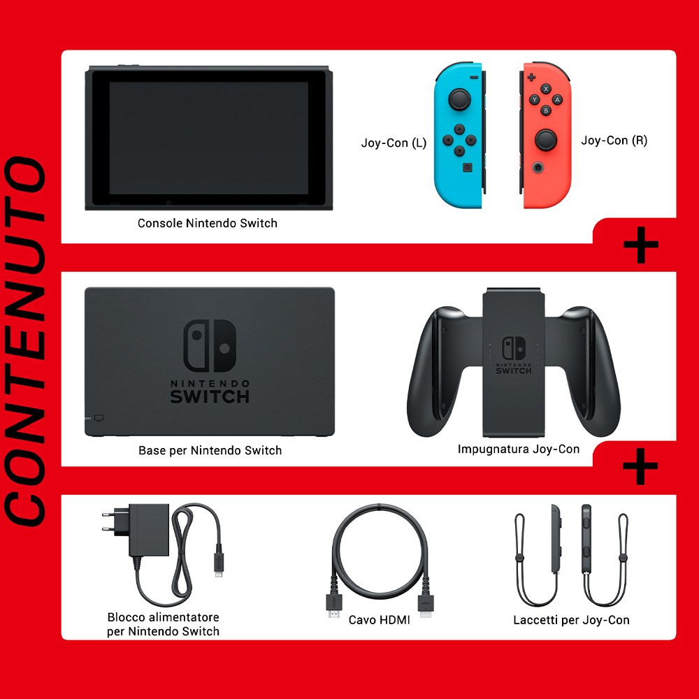 Nintendo Switch portable game console 15.8 cm (6.2") 32 GB Touchscreen Wi-Fi Blue, Grey, Red - Afbeelding 3