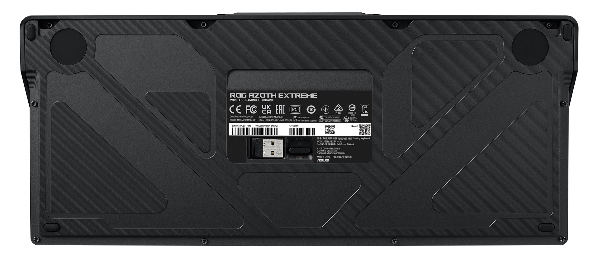 ASUS ROG Azoth Extreme keyboard Gaming USB + RF Wireless + Bluetooth QWERTZ Black - Afbeelding 9