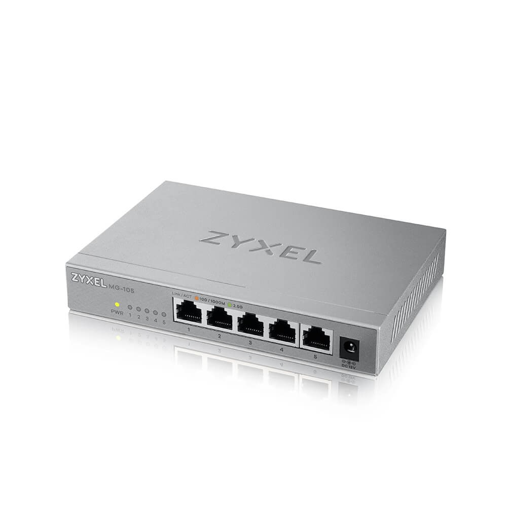 Zyxel XMG-105 Unmanaged 2.5G Ethernet (100/1000/2500) Grey - Afbeelding 4