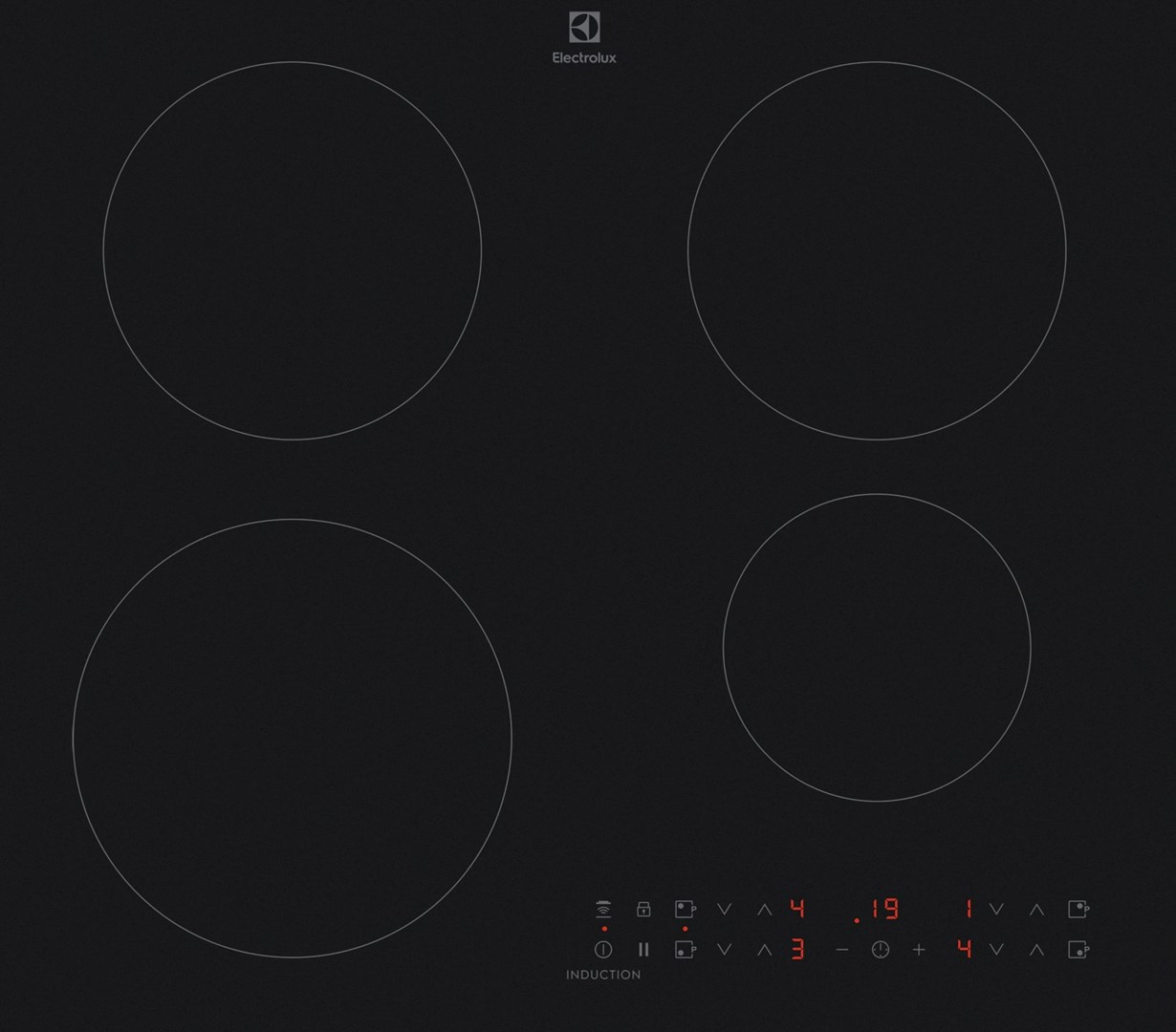 Electrolux EIT60433CT hob Black Built-in Zone induction hob 4 zone(s)