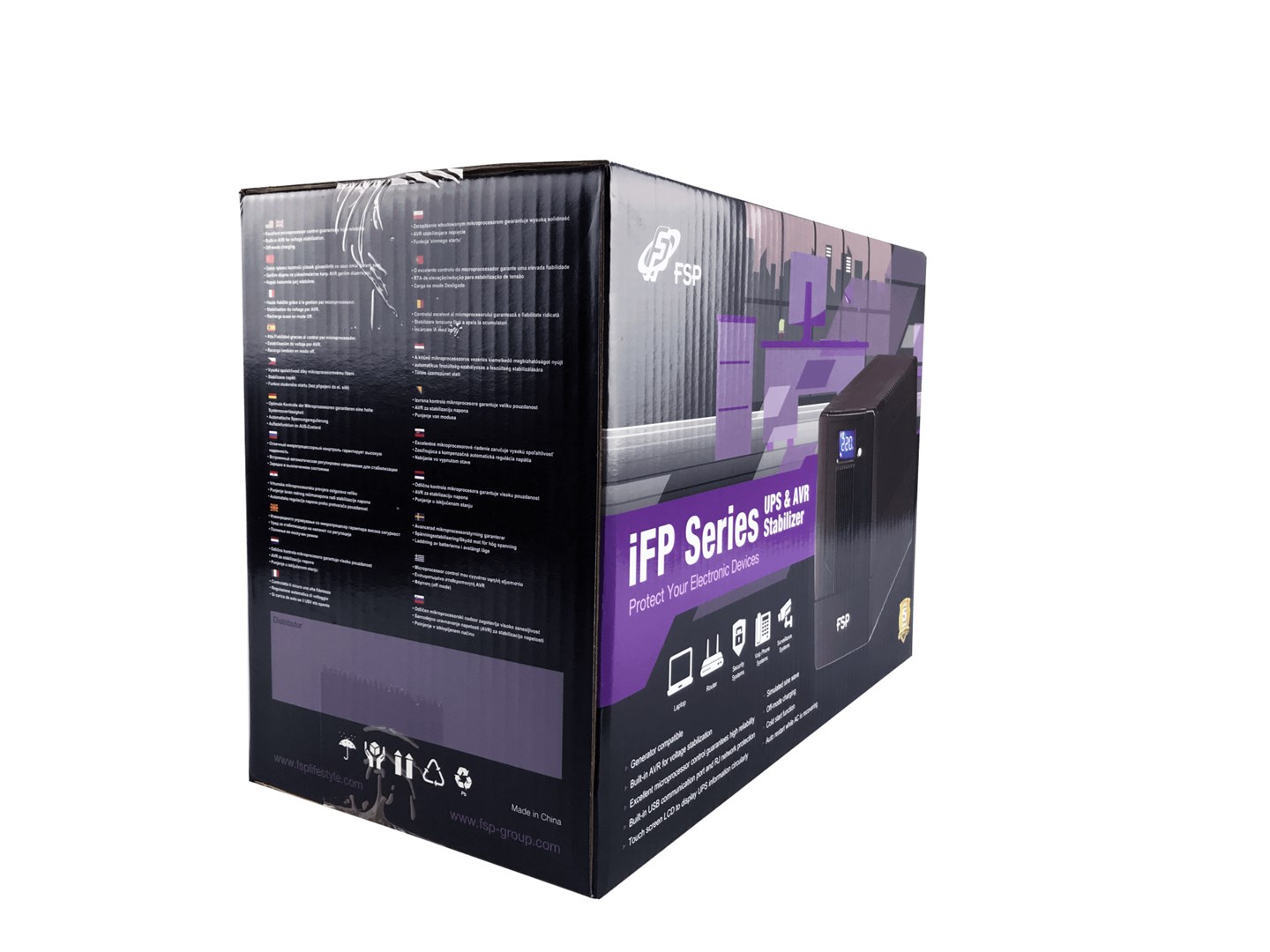 FSP iFP 1500 uninterruptible power supply (UPS) Line-Interactive 1.5 kVA 900 W 2 AC outlet(s) - Afbeelding 8